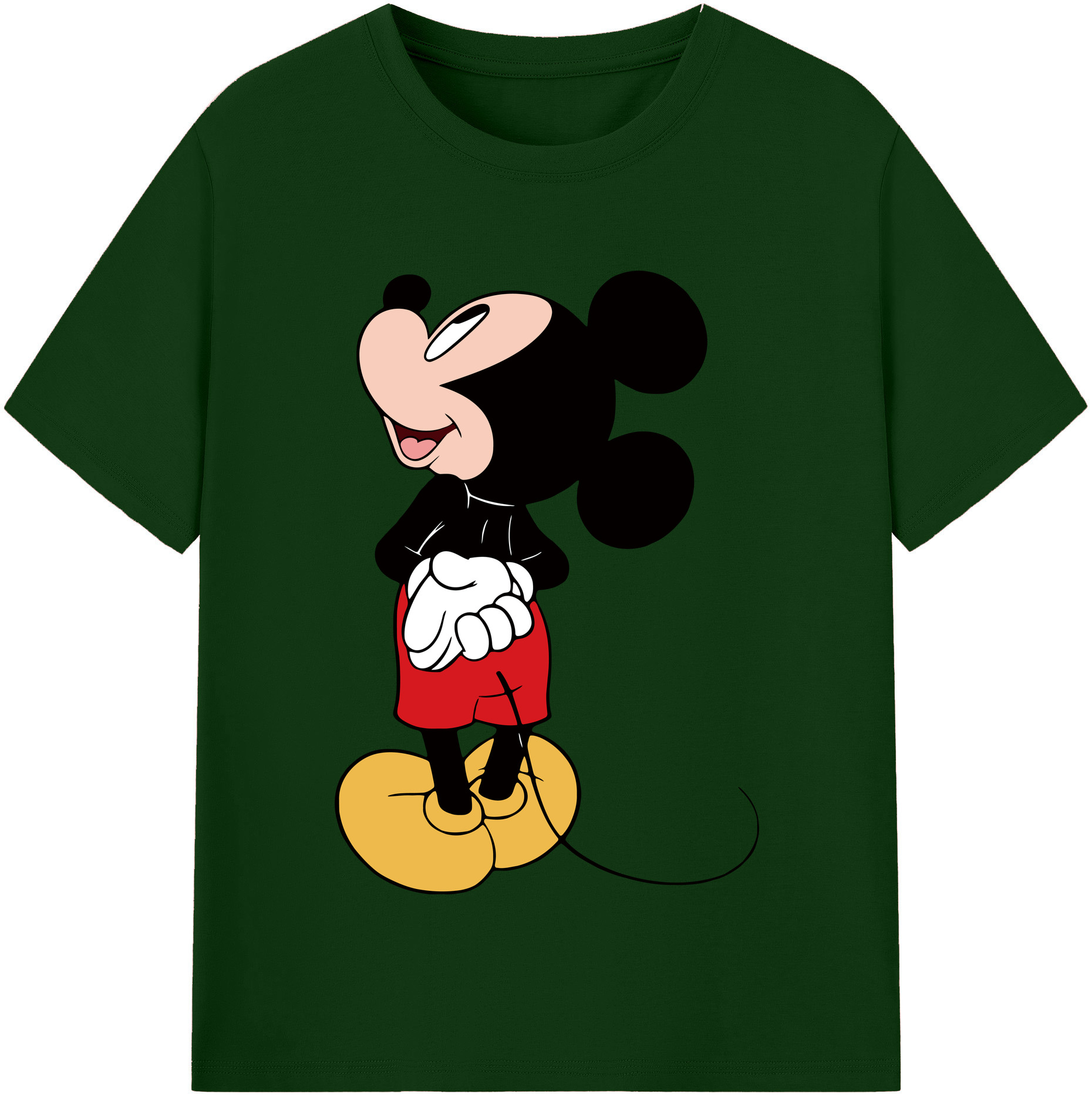 （画像用） ミッキーマウス Mickey Mouse 綿100％半袖Tシャツ（フロントプリント）
